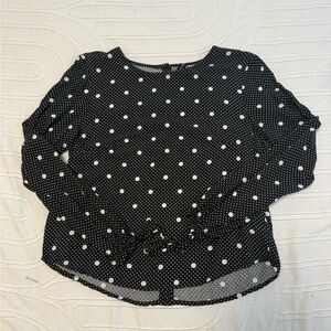 H&M Polka Dot Black and White Women's Top